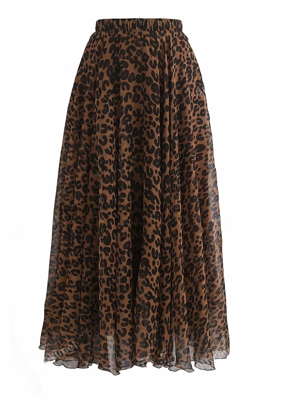 Brown Leopard Skirt